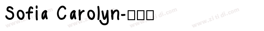 Sofia Carolyn字体转换